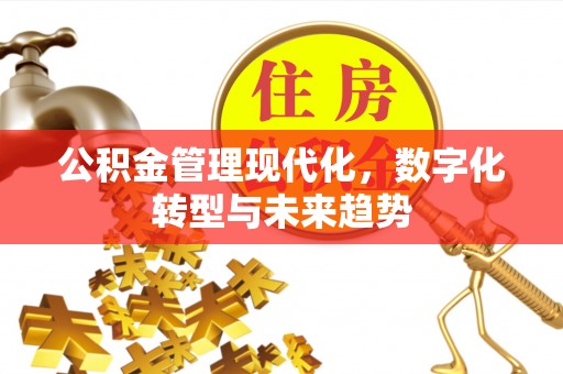 惠水公积金管理现代化，数字化转型与未来趋势