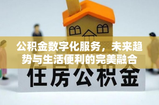 惠水公积金数字化服务，未来趋势与生活便利的完美融合