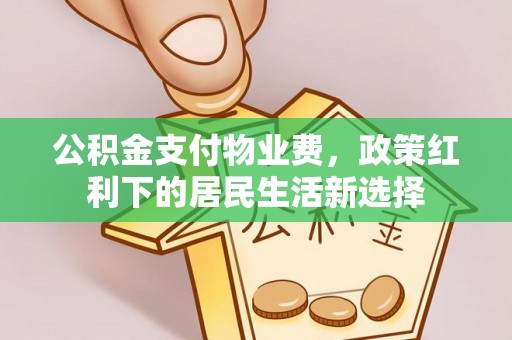 惠水公积金支付物业费，政策红利下的居民生活新选择