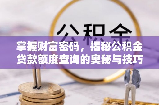 惠水掌握财富密码，揭秘公积金贷款额度查询的奥秘与技巧