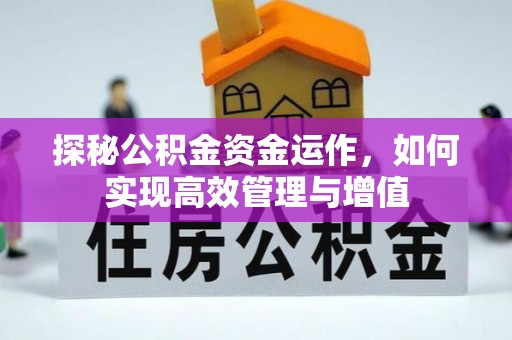 惠水探秘公积金资金运作，如何实现高效管理与增值