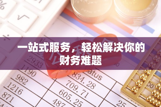 惠水一站式服务，轻松解决你的财务难题