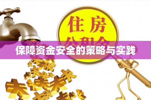 惠水保障资金安全的策略与实践