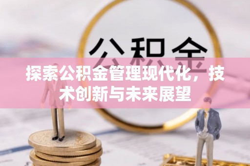 惠水探索公积金管理现代化，技术创新与未来展望
