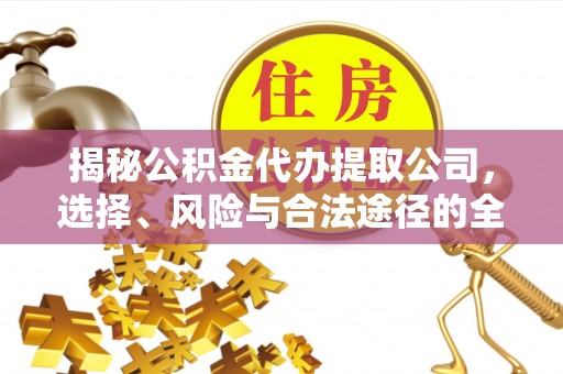 惠水揭秘公积金代办提取公司，选择、风险与合法途径的全面解析