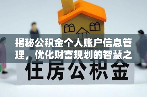 惠水揭秘公积金个人账户信息管理，优化财富规划的智慧之选