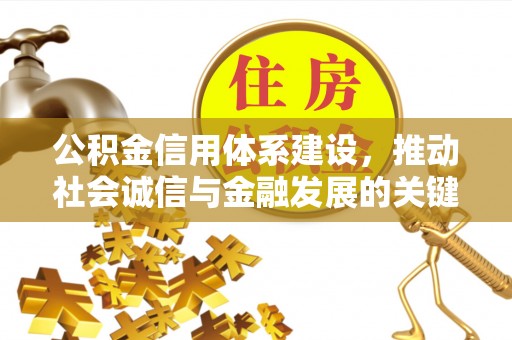 惠水公积金信用体系建设，推动社会诚信与金融发展的关键桥梁
