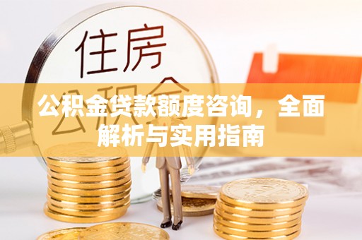 惠水公积金贷款额度咨询，全面解析与实用指南