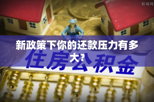 惠水新政策下你的还款压力有多大？