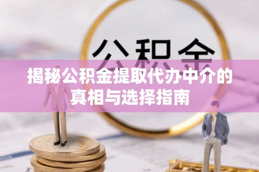 惠水揭秘公积金提取代办中介的真相与选择指南